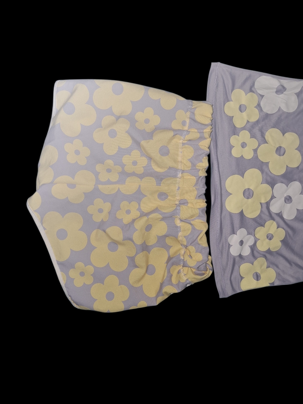 Kids Floral Print Purple and Yellow Shirt and Shorts Set